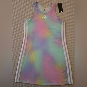 Adidas Girls' Pastel Rainbow Tank Dress - Multi